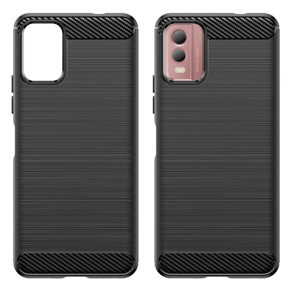 Slim-Fit TPU telefoncover til Nokia C32 - Sort Black