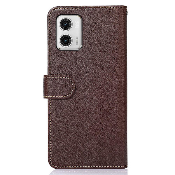 KHAZNEH Telefondæksel til Motorola Moto G73 5G - Brun/Blå Brown