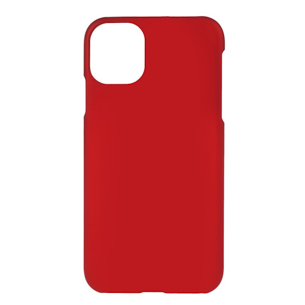 Rubberized PC Back Suojakuori - iPhone 11 - Punainen Red