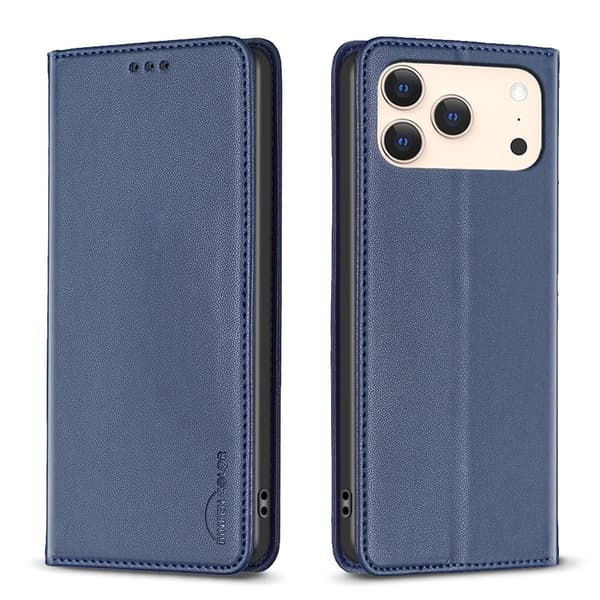 BINFEN COLOR Telefondeksel med støtteben til iPhone 18 Pro / 17 Pro Blue