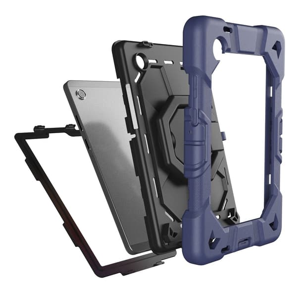 Til Samsung Galaxy Tab A11+ Etui PC+Silikone Tablet Cover Navy Blue + Black Multicolor