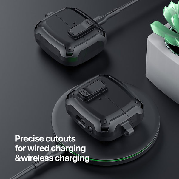 DUX DUCIS Samsung Galaxy Buds3 Pro Buds3 -kotelolle koukulla - musta Black