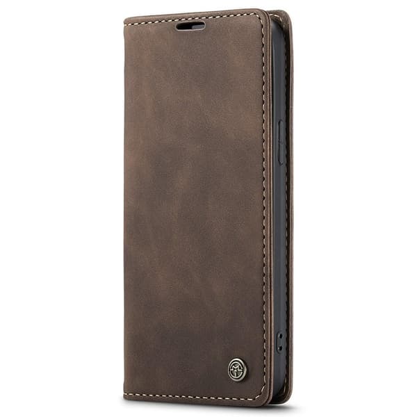 CASEME Retro tegnebog taske til iPhone 15 - Kaffe Dark brown