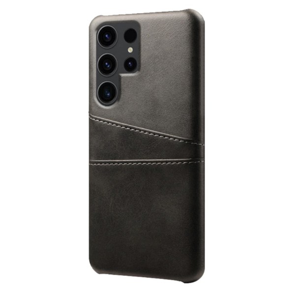 Samsung Galaxy S24 Ultra KSQ Pu-nahkapäällysteinen kuori kova ko Black