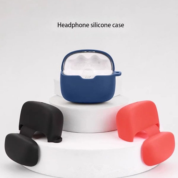 Til JBL Tune 245NC silikonetui – beskyttelsesetui med karabinkrok Black