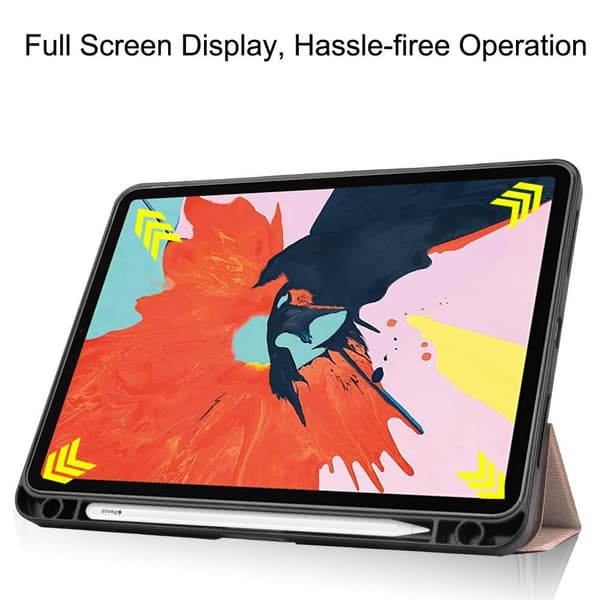 Apple iPad Air (2020) Trifoldet Stand Tablet - Taske - Rødguld Gold