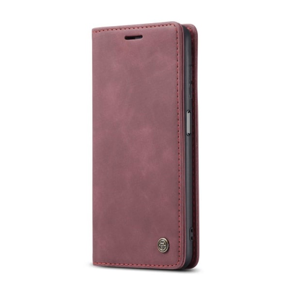 CASEME Retro Pung Taske til Samsung Galaxy A12 - Vinrød Red