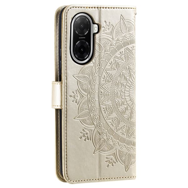 För Xiaomi Redmi A5 4G / Poco C71 4G Stativfodral Totem  Plånboksfodral - Guld Guld