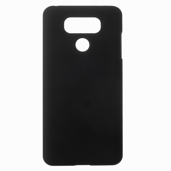 LG G6 Plastic Shell Gummieret - Sort Black