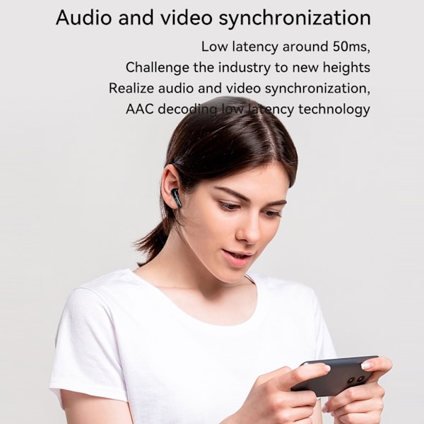 Bluetooth trådløse hovedtelefoner 4 stk! støjreducerende headset - Sort Black