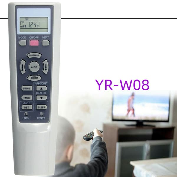 Fjärrkontroll Ersättning för YR-W08 för Haier Air Conditioner grå