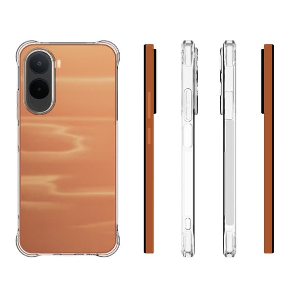 WANLONFENG Mobilskal med härdat glas till Xiaomi Poco C85x 5G / Redmi A7 Pro 4G Transparent