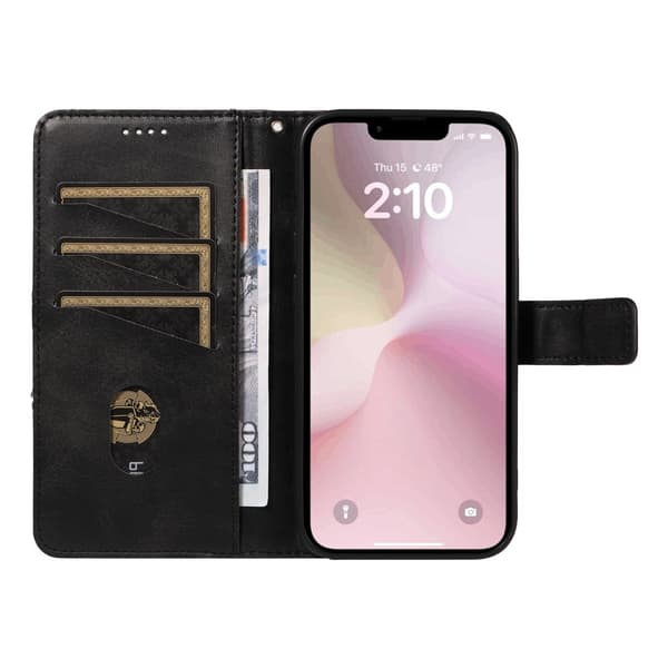 Lommebokdeksel til iPhone 17e / 16e – Geometrisk Linje Black