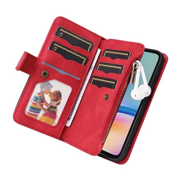 KT multifunktions - serie - 5 til Samsung Galaxy A05s telefonetui Red