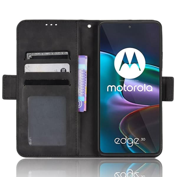 Wallet Stand Telefontaske til Motorola Edge 30 5G - Sort Black