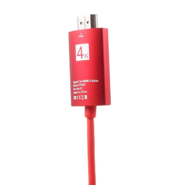 USB-C til HDMI-adapter 4K højhastighedsadapter Red