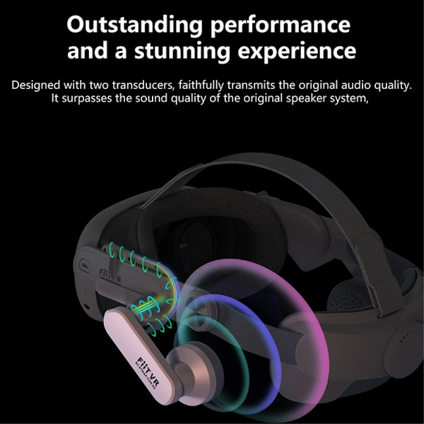 Meta Quest 3 VR Hodebånd Frontbeskyttelse Ørepropper White