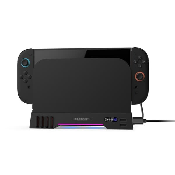 DOBE Kompatibel med Nintendo Switch 2 Varmeafledende Stand Dobbelt Ventilator RGB Black
