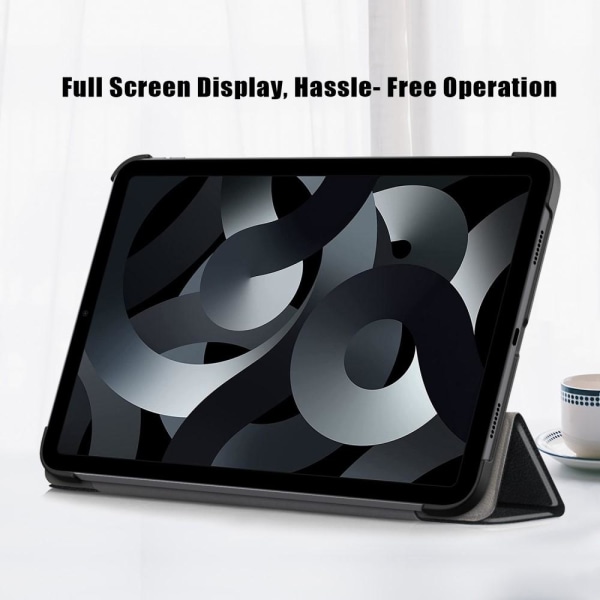 Kolminkertainen telinekotelo iPad 10.9 (2022) -tabletin suojukselle - musta Black