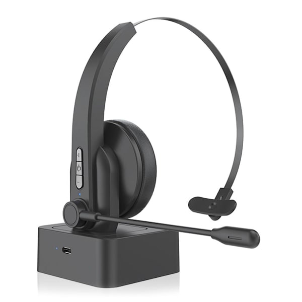 OY631 Bluetooth 5.3 -kuulokkeet Asiakaspalvelukuulokkeet mikrofonikuulokkeilla. Black