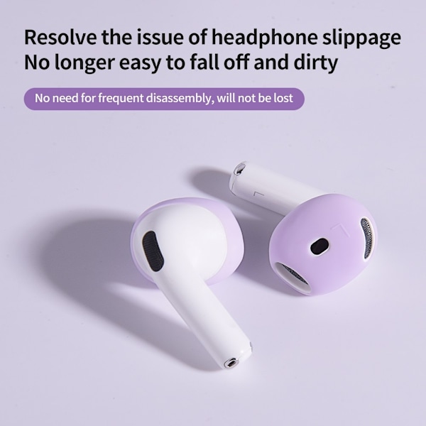 Til AirPods 4 ørepropper Anti-slip silikone etui Øreværne ørepropper - Mørkeblå Blue