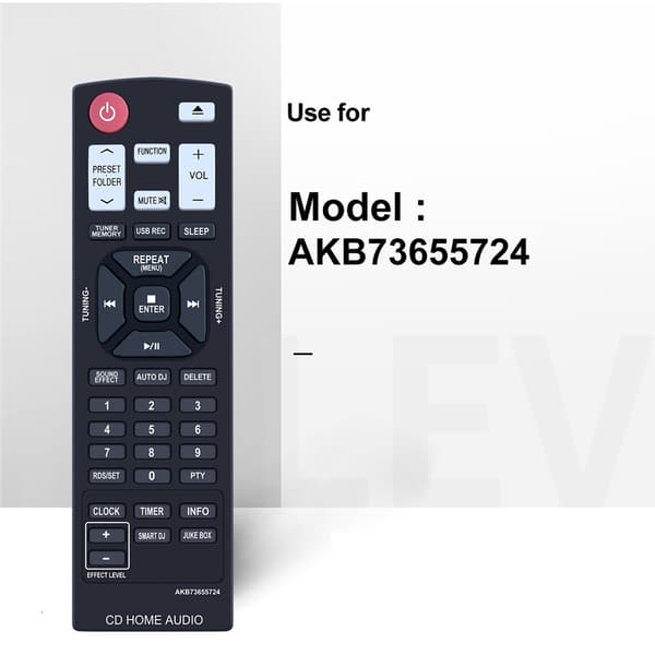 Fjernkontroll Erstatning AKB73655724 for LG hjemmekino forsterker Black