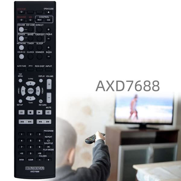 Fjärrkontroll Ersättning för AXD7688 För Pioneer AV Receiver Stereo System Svart