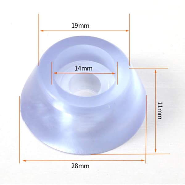 10 st 28x11 mm Stol Anti - halk Golvskydd Transparent