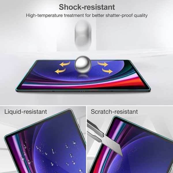 Till Samsung Galaxy Tab S9 FE+ Härdat glas 0,3mm 9H Transparent