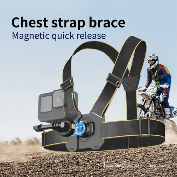 POV Photography Magnetisk Quick Release Vest - stil brystremsspænde Black
