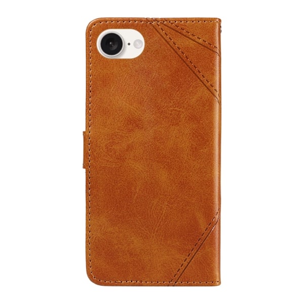 Plånboksfodral till iPhone 16e - Geometric Line Brun