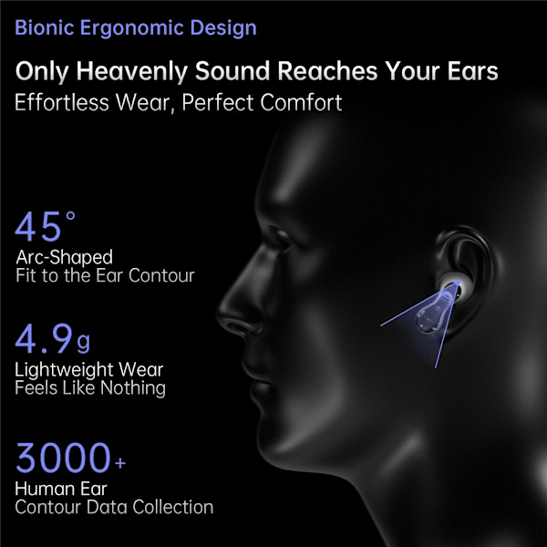 Pulsar Bluetooth headset dynamiske driver in-ear hovedtelefoner 4 mikrofoner - Mørkegrå Dark grey