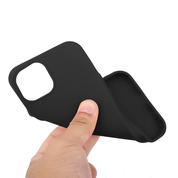 For iPhone 15 Slim Fit TPU Phone Case Soft back Cover - Black Black