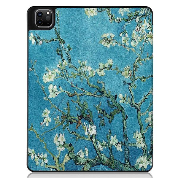 iPad Pro 12.9" 2021 Slim Fit Trefoldbart deksel - Blomst Green