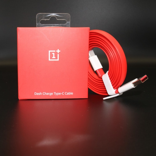 ONEPLUS 1,5 m Dash Charge Type-C fladkabel 4A USB hurtigopladningsdatakabel Red