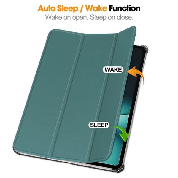 Til OnePlus Pad Tri - fold Stand Wake/Sleep Cover Tabletetui - Grøn Green