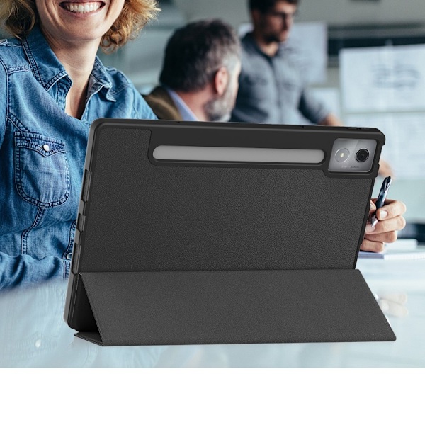 För Lenovo Idea Tab Pro Fodral Tri-Fold Stativ Skal med pennhållare - Svart Svart