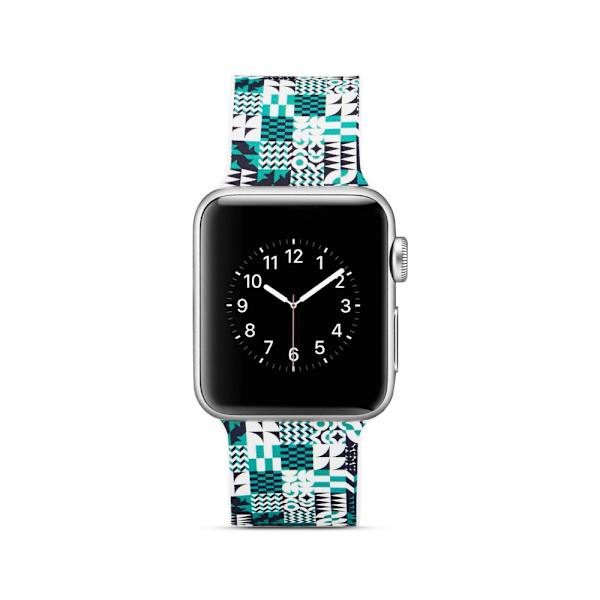 Silicone klockrem för Apple Watch 4 44mm, 3/2/1 42mm - Geometric multifärg