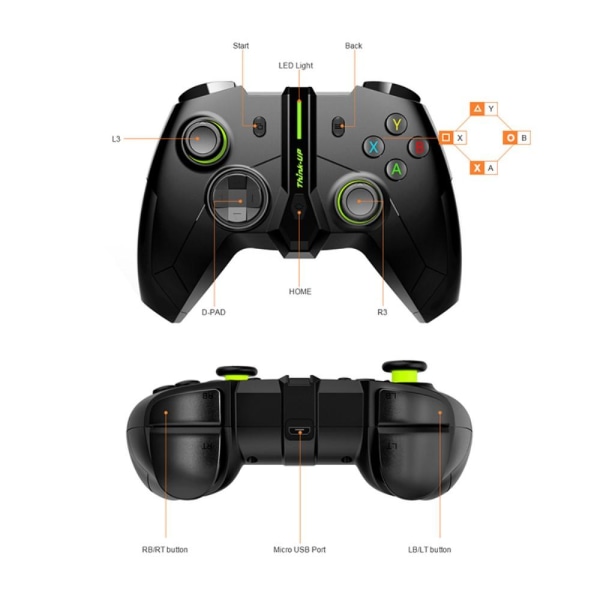 Gamepad Joystick Langaton peliohjain Xbox One -tietokoneelle Windows Black