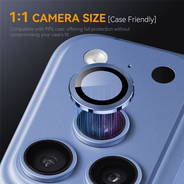 NORTHJO 1 Sæt Kameralinsebeskyttelse til iPhone 18 Pro / 18 Pro Max Blue