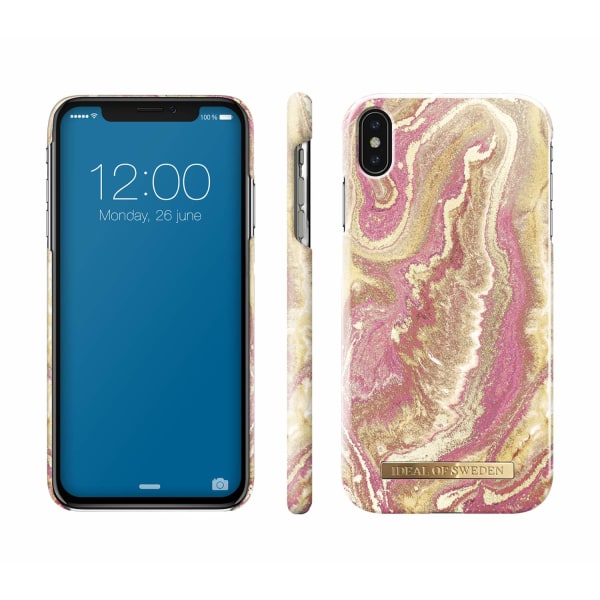 iDeal Of Sweden iPhone XS Max - Golden Blush Marble Rosa