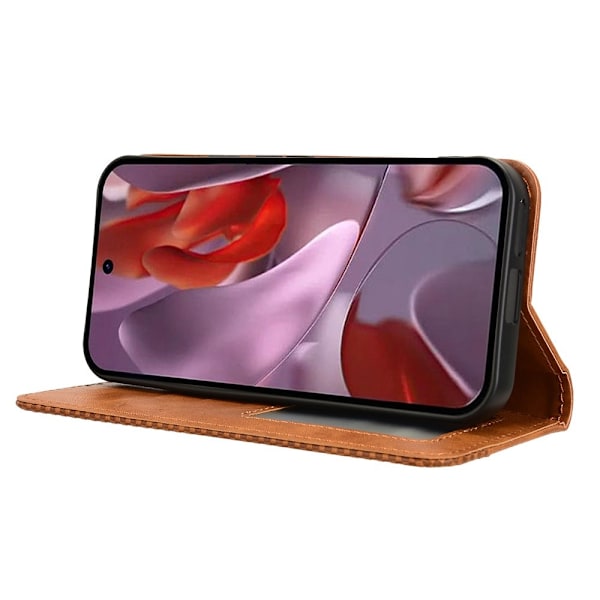För Google Pixel 9A Plånboksfodral Exklusivt Brun