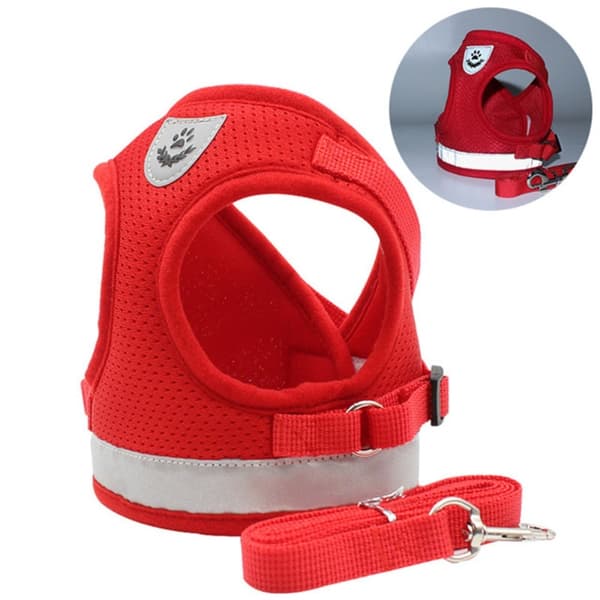Reflekterende hundesele til små mellemstore hunde - Sort/XL Black