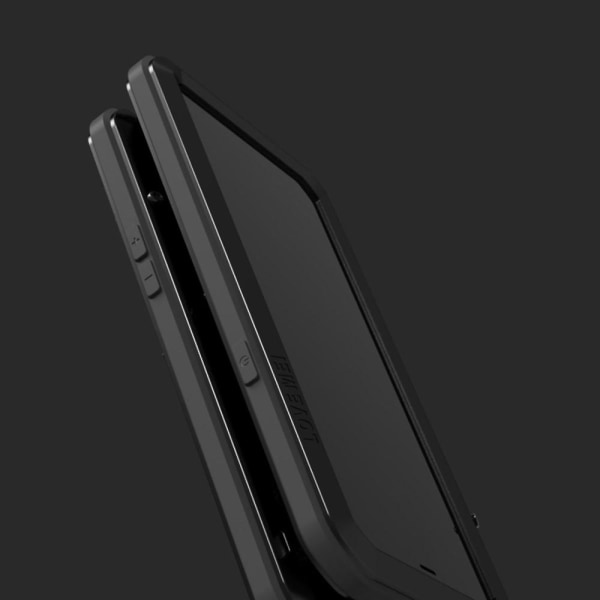 iPhone 13 Pro Max LOVE MED kraftig stødsikker etui metal+silikon Black