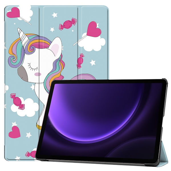 Kolmen taittotelineen älykotelo Samsung Galaxy Tab S9 FE -puhelimelle Multicolor