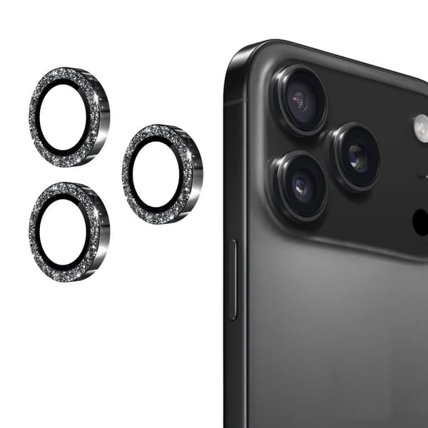 iPhone 17 Pro / iPhone 17 Pro Max Kameralinssin Suojus Black