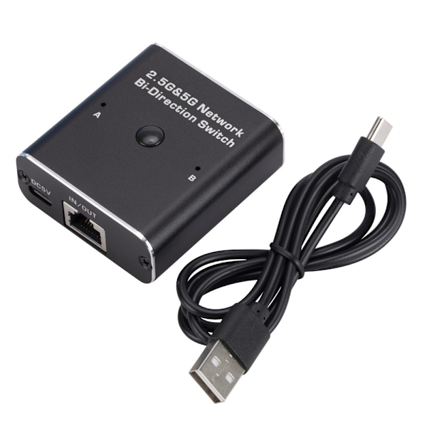W7 2,4G + 5G RJ45 Ethernet - adapter Netværksswitch USB - C Black