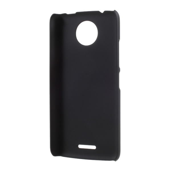 Rubberized Plastic Hard Protective Back Casing for Motorola Moto C - Black Black