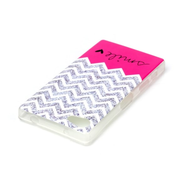 TPU Skal Z5 Compact - Chevron and Word Smile multifärg