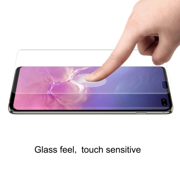 Samsung Galaxy S10+ HAT PRINCE Skärmskydd Heltäckande fingeravtr Transparent